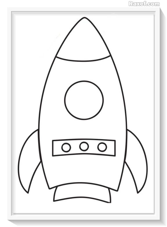 Векторный макет наклейка ракета